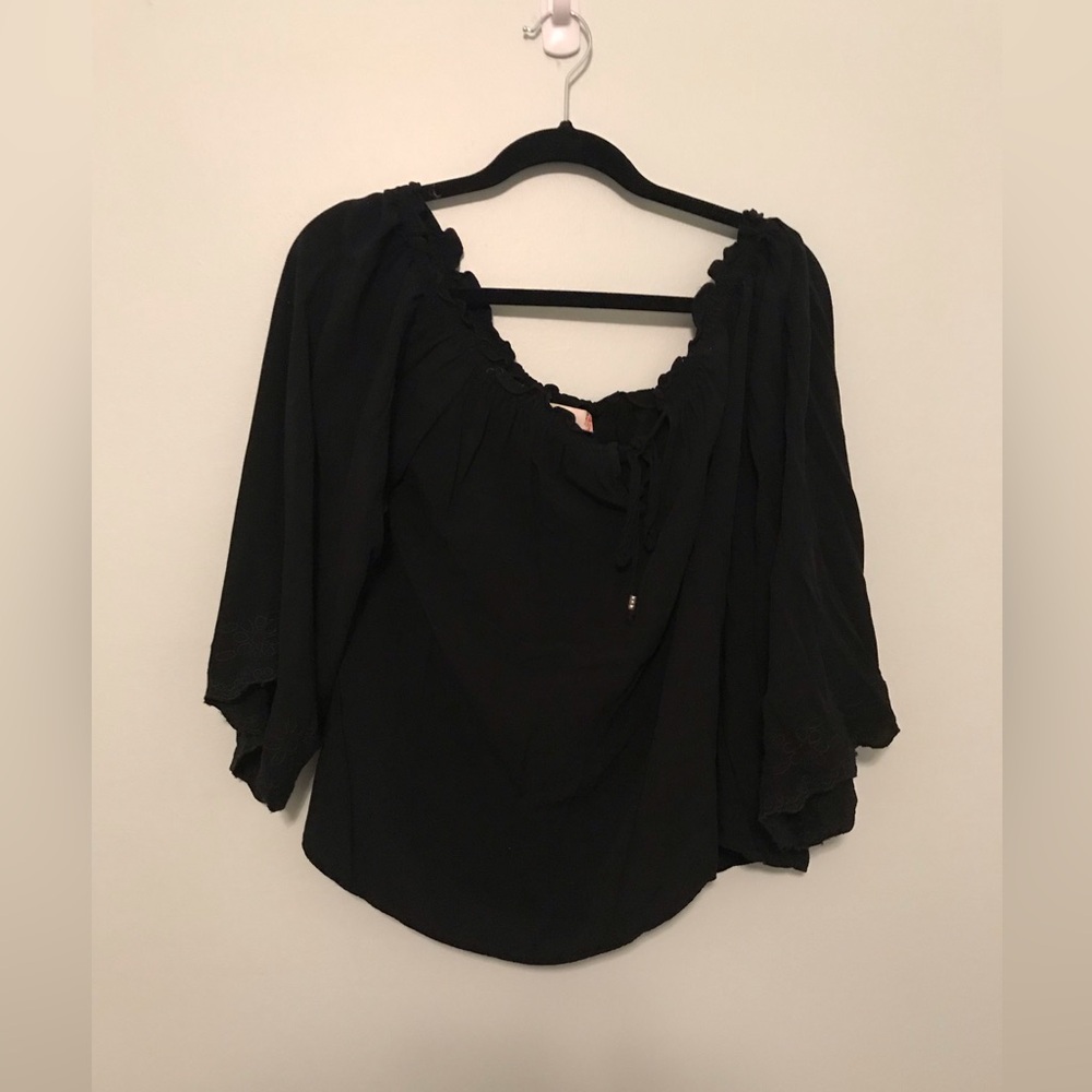 Flying Tomato Black Blouse Size 1X